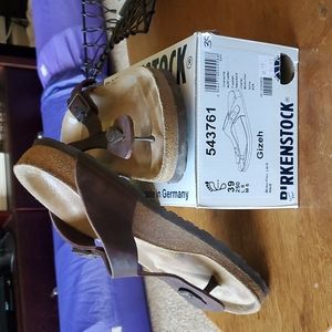 Birkenstock Gizeh, women's brown leather, size 39